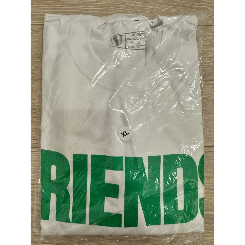 VLONE Limited White Green Logo T-Shirt XL Deadstock Sealed 100% Cotton